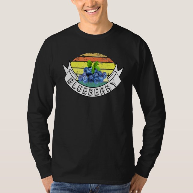 T-shirt Sunset Blueberry Retro Vintage (Devant)