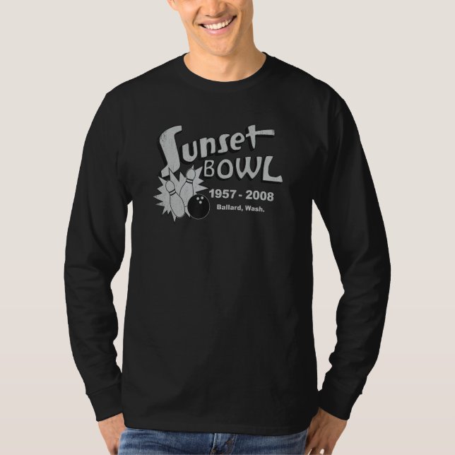 T-shirt Sunset Bowl Retro Defunct Ballard Seattle Cool Bow (Devant)