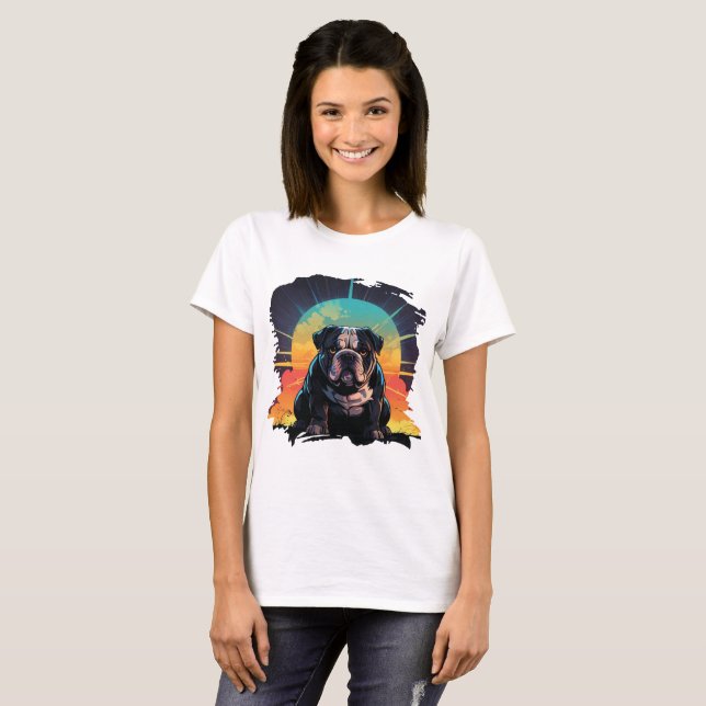 T-shirt Sunset Bulldog Vibes (Devant entier)