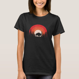 T-shirt Sunset Country Wildlife Animal American Bison Buff