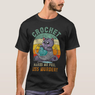 T-shirt Sunset Crochet Chat Maman me fait sentir moins meu