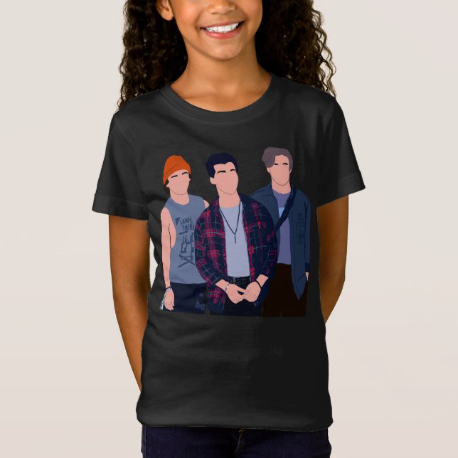 T-Shirt Sunset Curve garçons minimaliste (Devant)