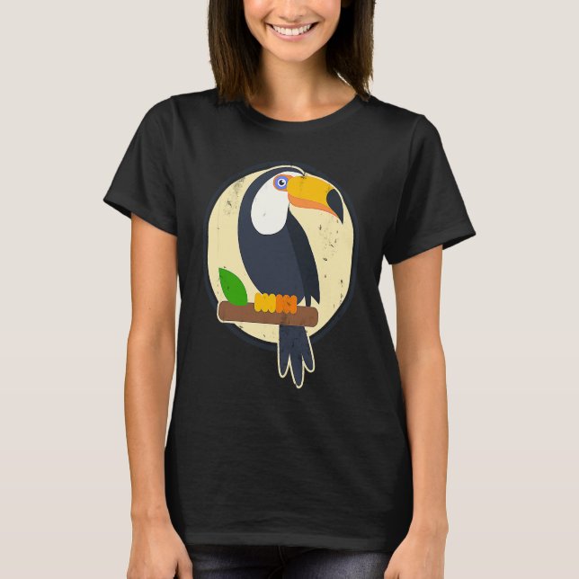 T-shirt Sunset Cute Bird Animals Exotic Plants Nature Bird (Devant)