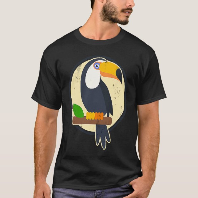 T-shirt Sunset Cute Bird Animals Exotic Plants Nature Bird (Devant)
