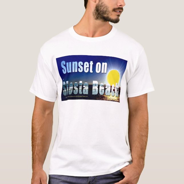 T-shirt Sunset de la plage de Siesta (Devant)
