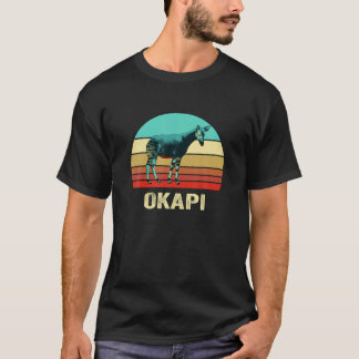T-shirt Sunset de style vintage rétro Okapi T Shirt