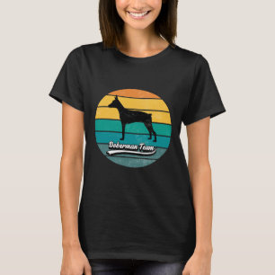 T-shirt Sunset Doberman Team Chien race Lover Silhouette