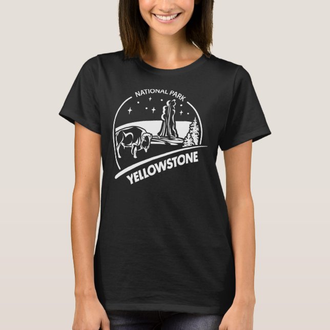 T-shirt Sunset du parc national Yellowstone (Devant)