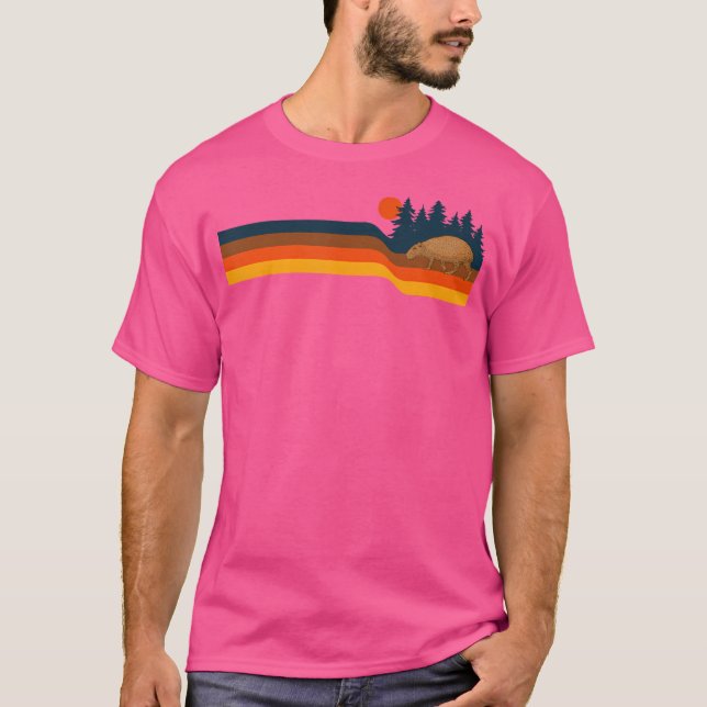 T-shirt Sunset Giant Cavy Rodent Capybara (Devant)
