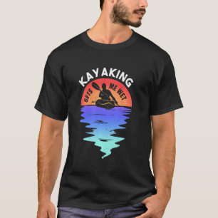 T-shirt Sunset Kayaking Me Donne Mal D'Humeur Pour Kayak L
