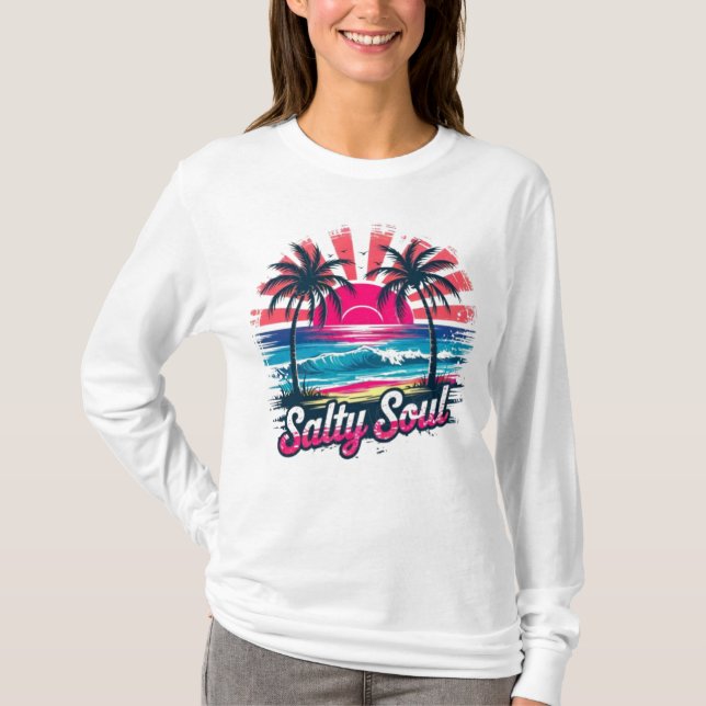 T-shirt Sunset Palm Dream (Devant)