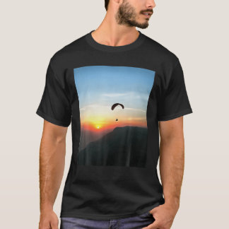 T-shirt Sunset Paraglide Wanderlust Extreme Sport Art