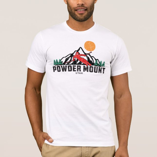 T-Shirt Sunset pour ski de montagne Powder (Devant)