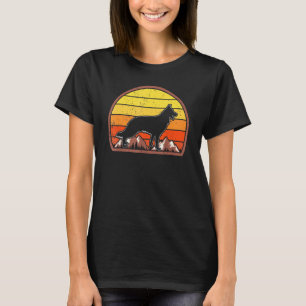 T-shirt Sunset Silhouette Vintage berger allemand