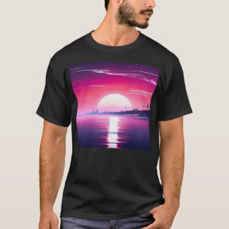 T-shirt Sunset Synthwave