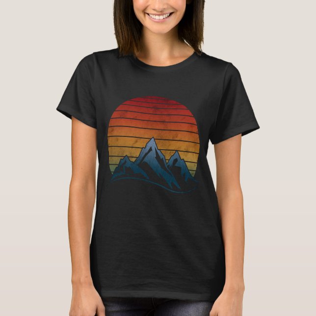 T-Shirt SUNSET VINTAGE MOUNTAIN (Devant)