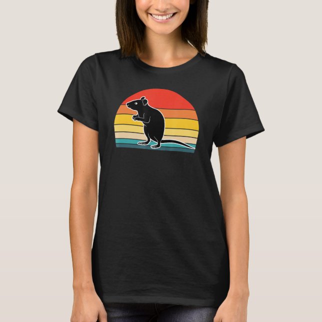 T-shirt Sunset Vintage Rat Retro (Devant)