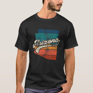T-shirt Sunset Vintage Retro Arizona Home State AZ Les ann