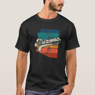 T-shirt Sunset Vintage Retro Arizona Home State Az les ann