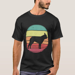 T-shirt Sunset Vintage Retro de Boston Terrier