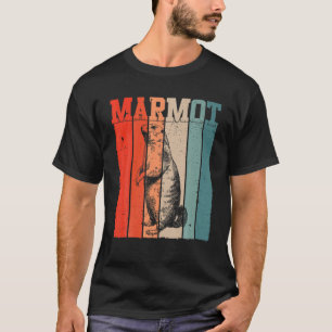 T-shirt Sunset Vintage Rétro Marmot Lover Hommes Femmes K