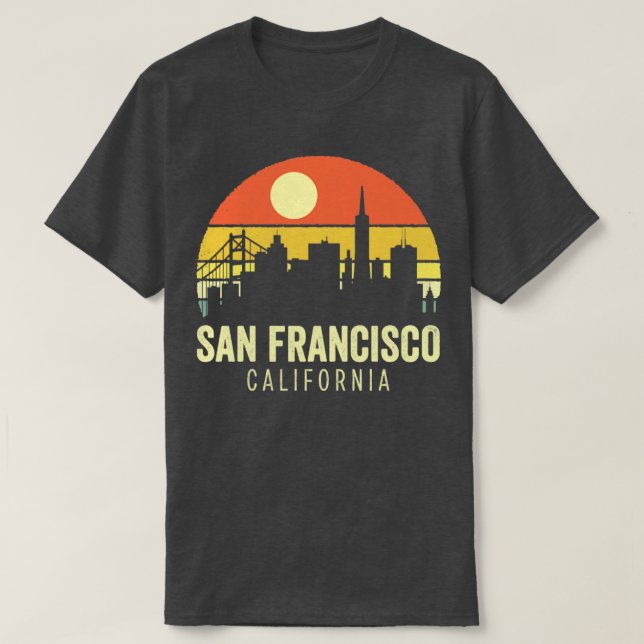 T-shirt Sunset Vintage San Francisco (Design devant)