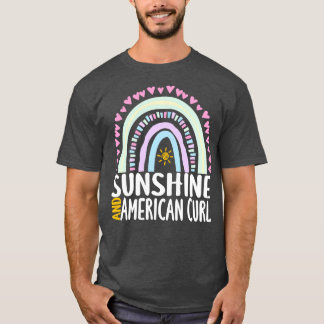 T-shirt Sunshine and American Curl Cute Rainbow Cadeau pou