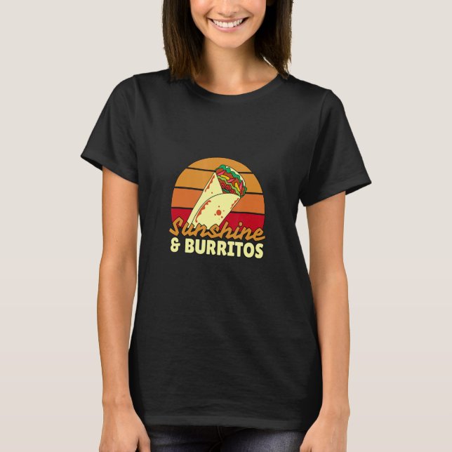 T-shirt Sunshine and Burritos Flying Burrito  Burritos (Devant)