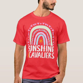 T-shirt Sunshine and Cavaliers Cute Rainbow Don pour femme