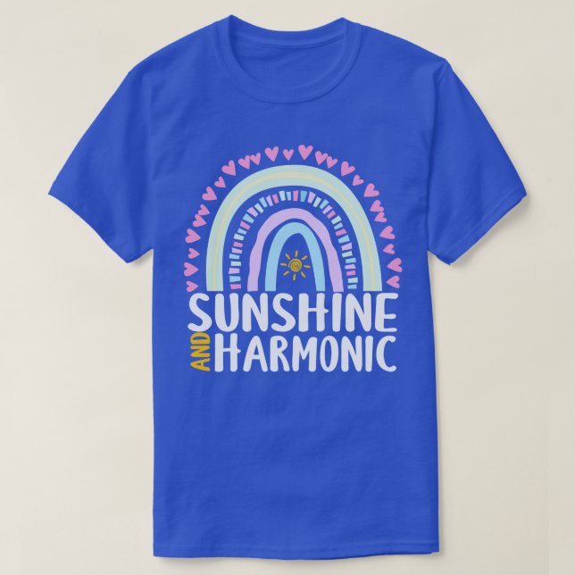 T-shirt Sunshine and Harmonic Cute Rainbow Cadeau pour fem (Design devant)