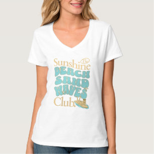T-shirt Sunshine Club, Beach, Sable et Vagues été