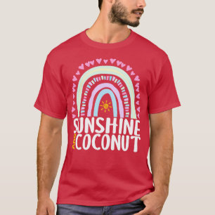 T-shirt Sunshine et Coconut Cute Rainbow Cadeau pour femme