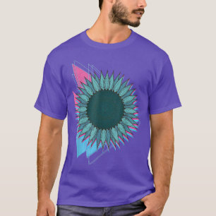 T-shirt Sunshine Fleur Fleur Fleur Synthwave Floral Vaporw