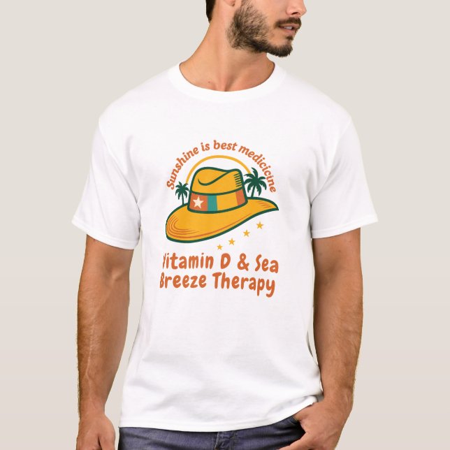 T-shirt Sunshine is Best Medicine | Vitamin D & Sea Breeze (Devant)