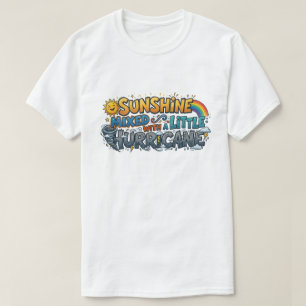 T-shirt Sunshine Mélangé Avec Un Petit Ouragan Bande Dessi