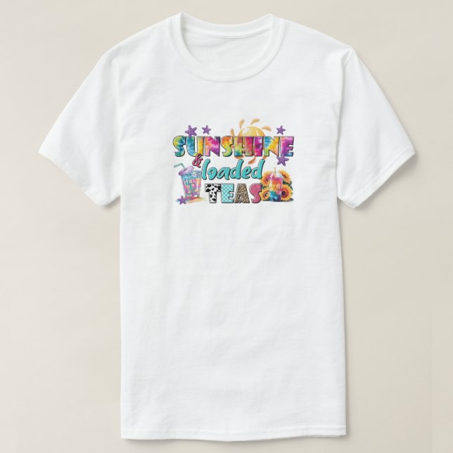 T-shirt Sunshine & Thés Chargés Colorful Summer Vibes Tea (Design devant)