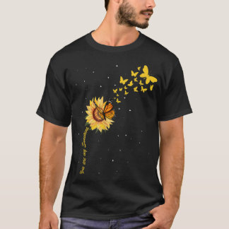 T-shirt Sunshine tournesol Vintage avec papillon Monarch 
