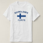 T-shirt suomalainen ylpeys finlandais pride<br><div class="desc">Obtenez ce t-shirt avec la phrase finlandaise ylpeys suomalainen qui signifie fierté finlandaise. Vous pouvez modifier la police de texte et sa couleur en la customisant. Saat ainutlaatuisen t-paita,  jossa suomalainen sana se.</div>