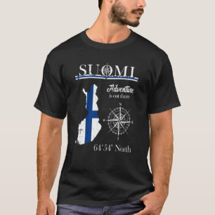 T-shirt Suomi Finland Adventure est là Drapeau finlandais