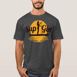 T-shirt SUP Girl Stand Up Paddle Boarding été