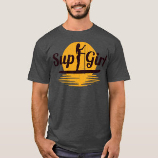 T-shirt SUP Girl Stand Up Paddle Boarding été