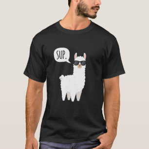 T-shirt Sup Llama Enfants Drôle Ferme Animal Lunettes de s