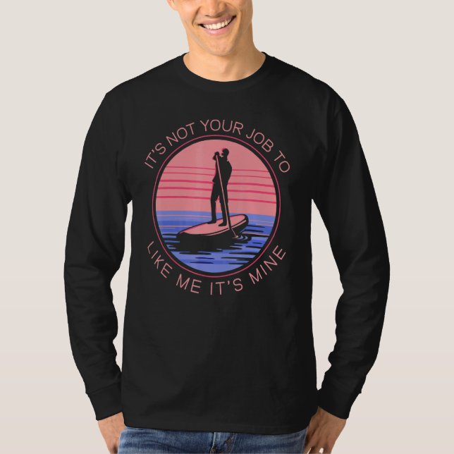 T-shirt SUP Stand Up Paddling Surf Surfer Surfboard Vin (Devant)