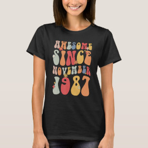 T-shirt Super 1987 Magnifique depuis Novembre Retro 35