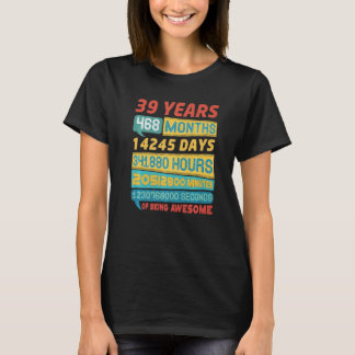 T-shirt Super 39 ans Vintage 39e anniversaire