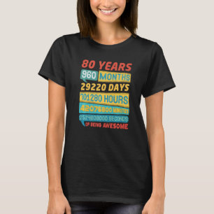 T-shirt Super 80 ans Vintage 80e anniversaire