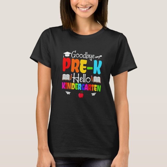 T-shirt Super Adieu pré K Crew Hello Kindergarten Squad (Devant)