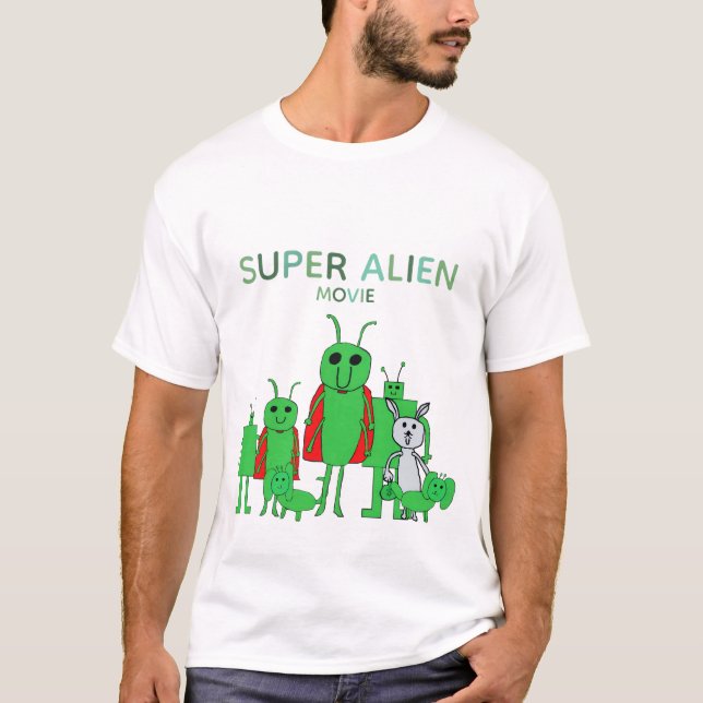 T-shirt Super Alien Movie Tee avec Casting (Devant)