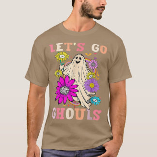 T-shirt Super Allons Gouls Fantôme Floral Hippie Hallowe