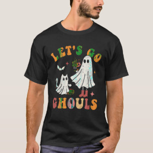 T-shirt Super Allons Gouls Ghost Cat Retro Halloween B